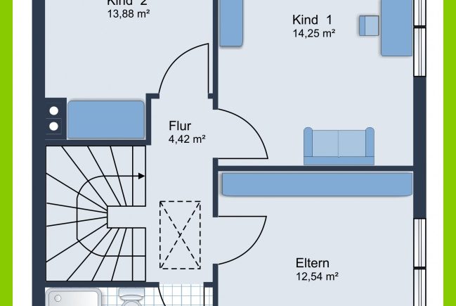 Beispielhafter Grundriss ( nicht das identische Haus)