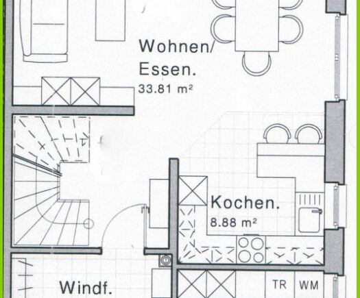 Grundriss EG, Spiegelverkehrt