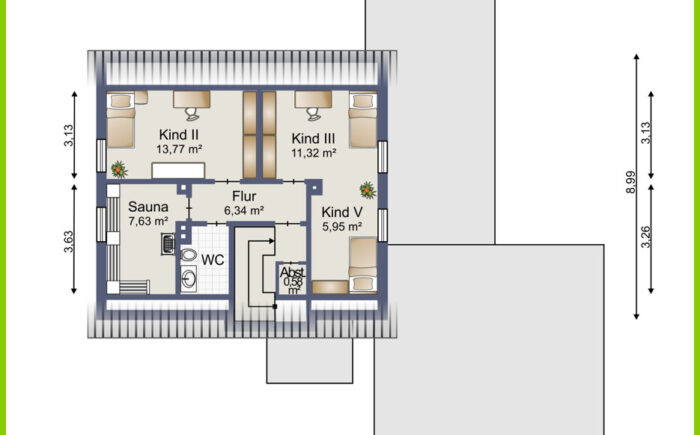 Grundriss Obergeschoss