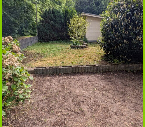 Garten mit Schuppen